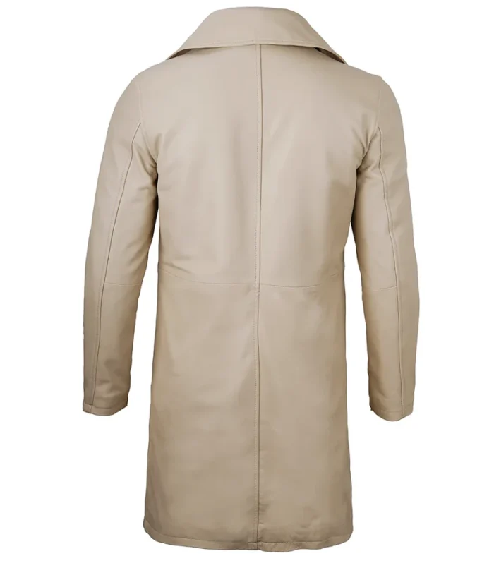 Bryson Beige Real Leather 3/4 Length Car Coat – Stylish, Comfortable, and Durable Outerwear - Image 2