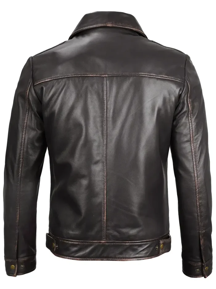 John Wick Men's Dark Brown Motorcycle Leather Jacket – Rugged Elegance & Superior Protection - Image 2